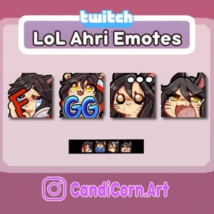 Ahri Twitch Emotes / Emote Twitch / Twitch Emote / Graphics for Stream / Streamer Graphics / LoL / League of Legends