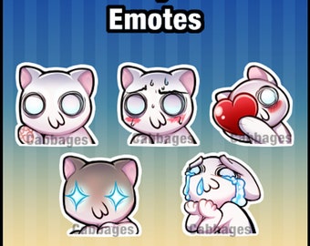 White Sock Kitty / Twitch Emote / Graphics for Stream / Streamer Graphics / Badge / Video Games