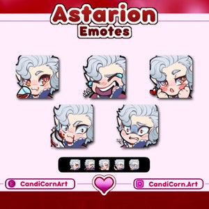 Astarion Emotes / Twitch Emote / Graphics for Stream / Streamer