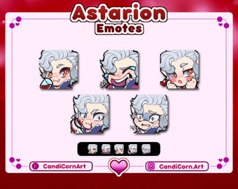 Astarion Emotes / Twitch Emote / Graphics for Stream / Streamer