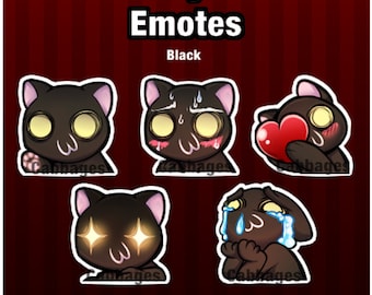 Black Sock Kitty / Twitch Emote / Graphics for Stream / Streamer Graphics / Badge / Video Games