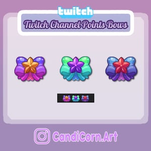 Bows / Magical Girl / Twitch Channel Points / Twitch Emotes / Emote Twitch / Twitch Emote / Graphics for Stream / Streamer Graphics