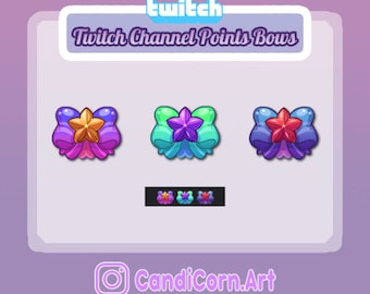 Bows / Magical Girl / Twitch Channel Points / Twitch Emotes / Emote Twitch / Twitch Emote / Graphics for Stream / Streamer Graphics