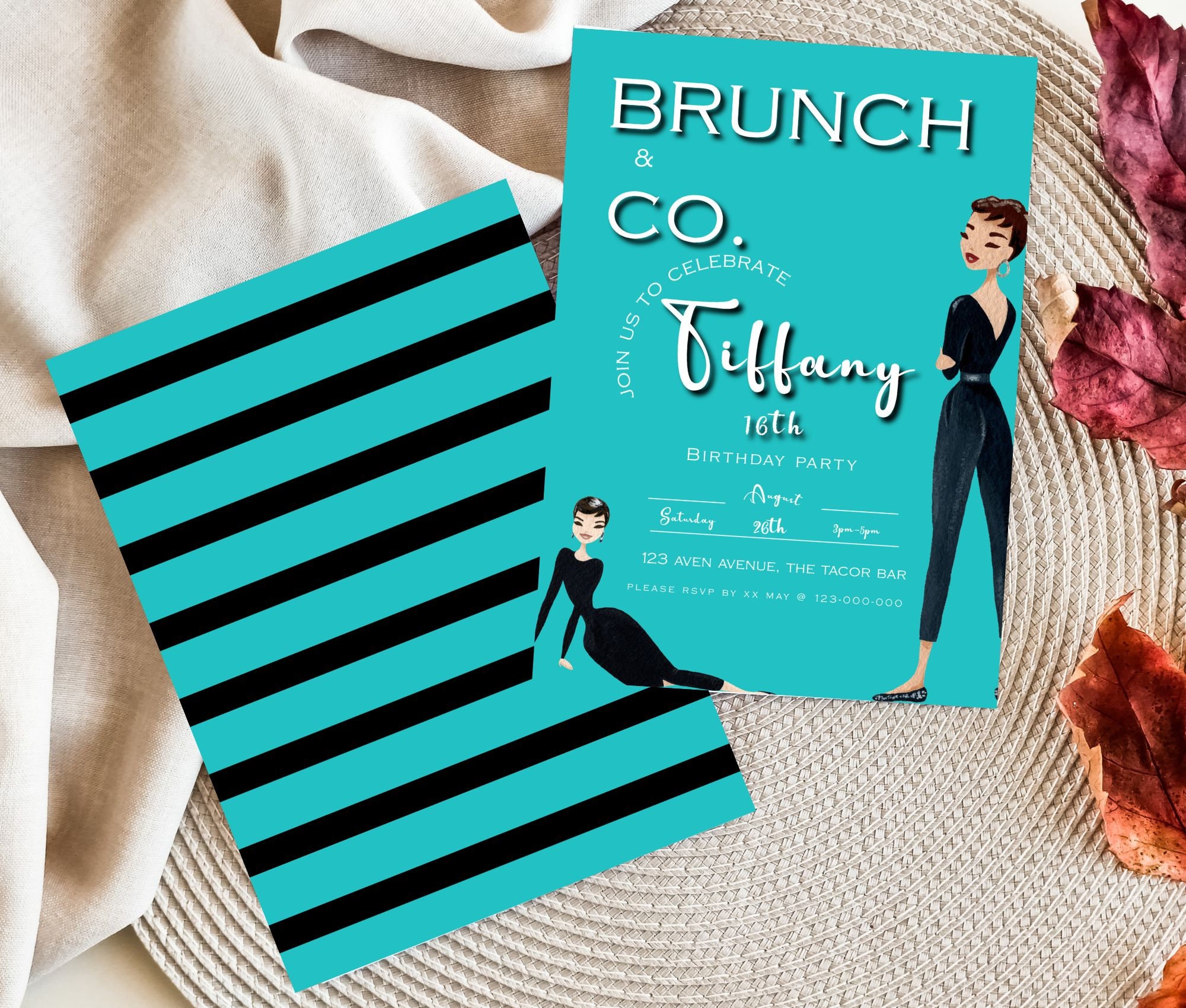 Editable Brunch Birthdaybreakfast at Tiffanys Theme Birthday Party ...