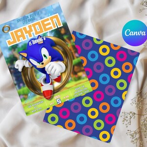 Sonic Birthday Template|Sonic The Hedgehog|Printable Birthday Invite|Sonic Party Digital Invite|Digital Kids Party|Sonic Birthday Invitation
