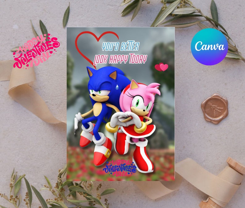 Sonic Printable Valentine's Card Template|sonic the Hedgehog ...