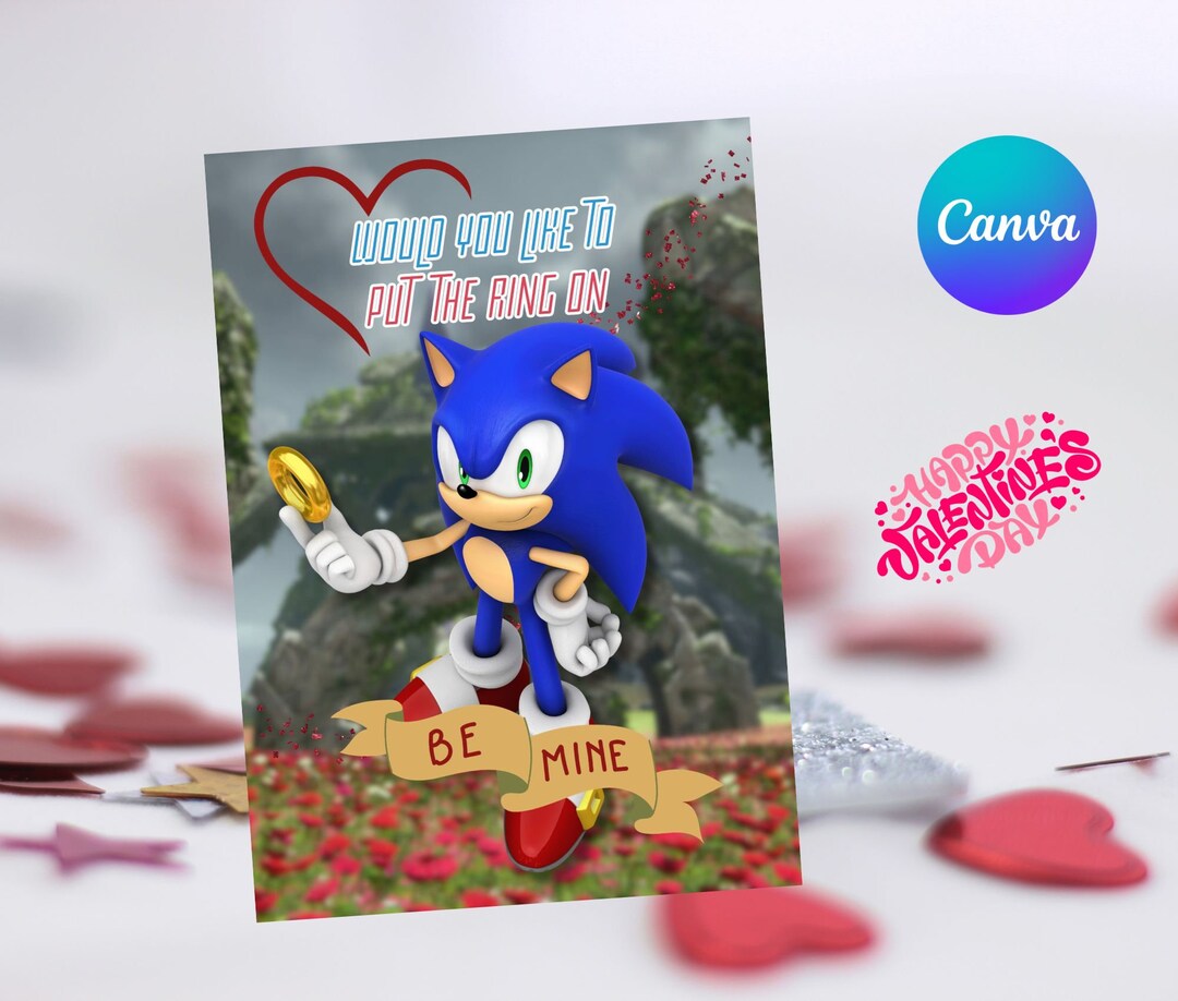 Sonic Printable Valentine's Card Template|sonic the Hedgehog ...