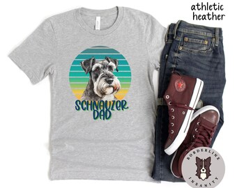 Schnauzer papa Unisex Jersey korte mouw Tee, Graphic Tee voor hem, cadeau voor Schnauzer eigenaar, tshirt voor hondenliefhebber, hond papa cadeau