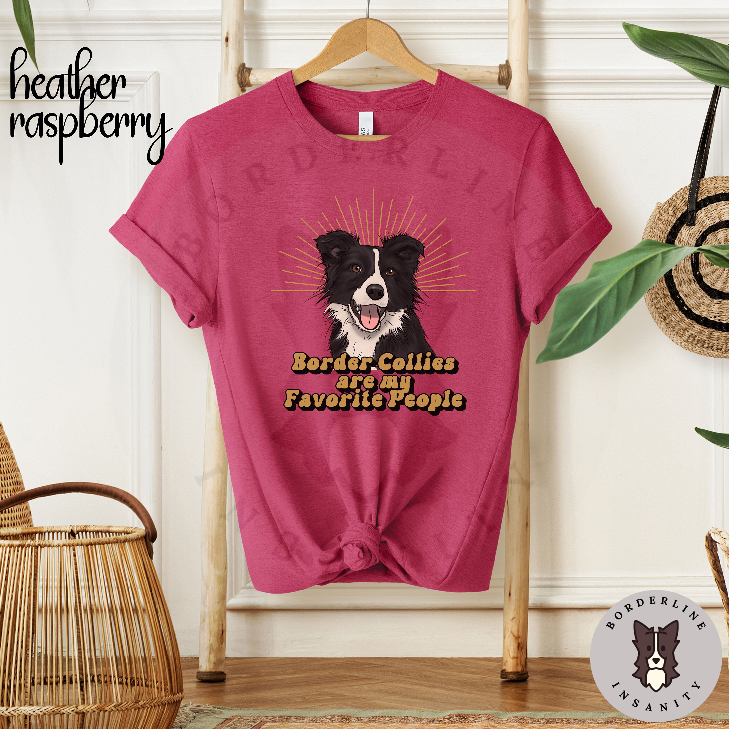 T-shirt Femme Candymix Border Collie Évolution - 100% Coton Ringspun 190g/m², Col Côtelé, Impression Haute Qualité