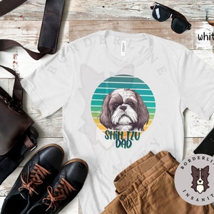 Shih Tzu Dad Unisex Short Sleeve Tee, Graphic Tee for Him, Gift for Shih Tzu Owner, Tshirt for Dog Dad, Gift for Dog Lover, Shih Tzu T-Shirt