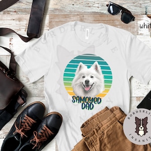 Samoyed Dad Unisex Jersey Short Sleeve Tee, Graphic Tee for Him, Gift for Samoyed Owner, Tshirt for Dog Dad, Gift for Dog Lover, Samoyed Tee