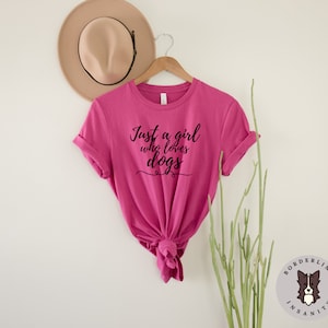 Just a Girl Who Loves Dogs Unisex Jersey Short Sleeve Tee, Gift for Her, Gift for Dog Lover, Gift for Dog Owner, Graphic Tee for Dog Mom