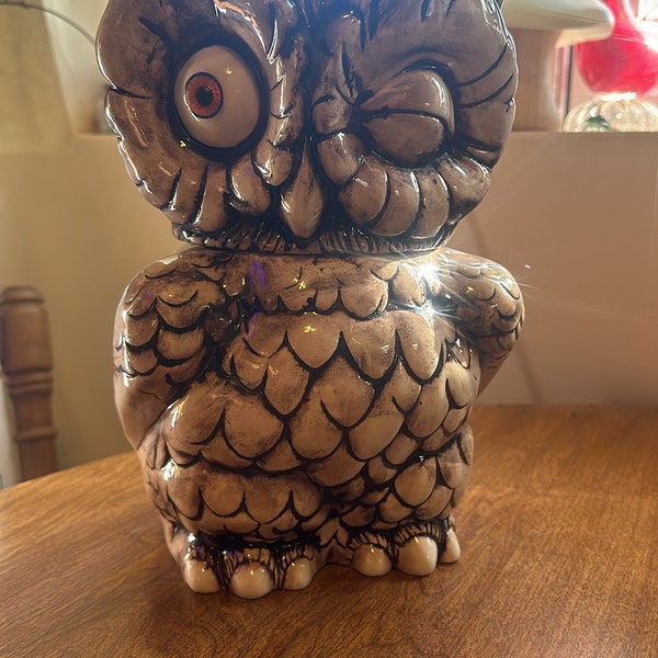 Vintage Winking Owl Cookie Jar