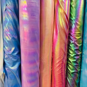 Luxury Iridescent all over foil nylon spandex 4-way stretch 58/60”