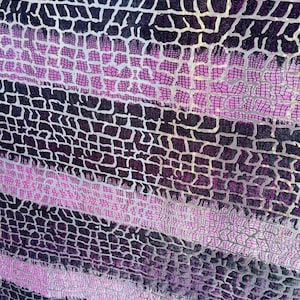 New Exotic Animal abstract design on Burnout stretch velvet 4-way stretch 58/60” Sold by the YD. Ships worldwide from Los Angeles California