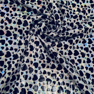 Valentine’s Day designs Hologram metallic shattered glass best quality of nylon spandex 4-way stretch 58/60” High Quality fabrics by AlexLA