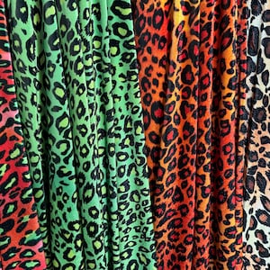 Exotic Leopard design on luxury stretch velvet 4-way stretch 58/60” High quality fabrics by EthanLASpandex