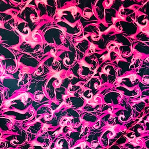 Tornado Fire Design Black/Pink best quality of  nylon spandex 4-way stretch 58/60” High quality fabrics by AlexLAFabrics