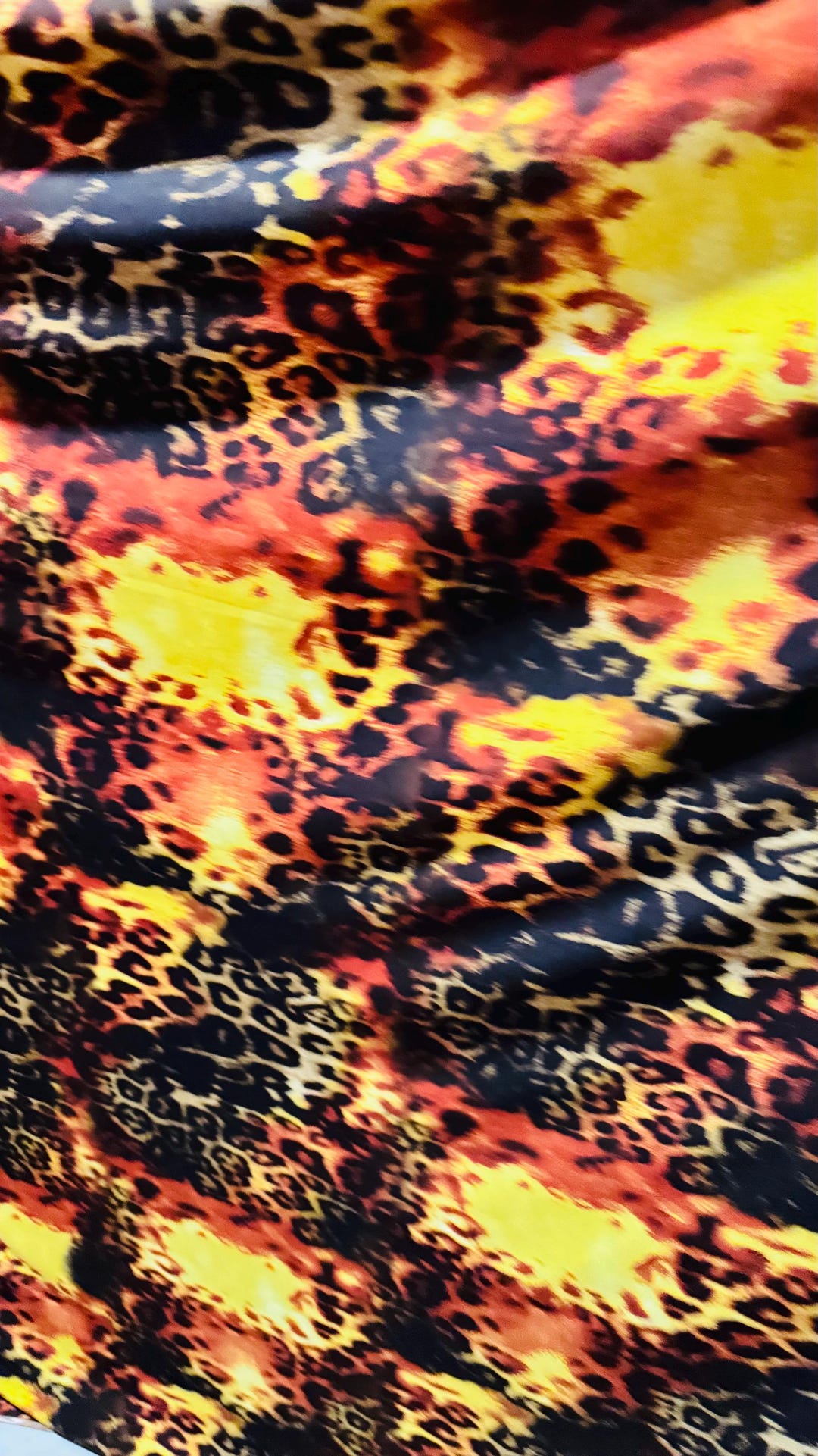 Leopard Design Exotic Animal Print Rust/brown on Best Quality of Poly ...