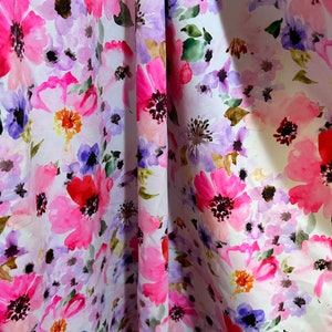 Romantic flower design multicolor print on best quality of nylon spandex 4-way stretch 59/60”