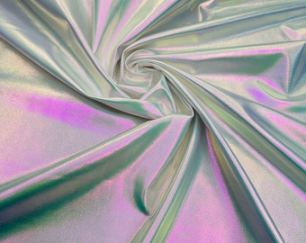 Einhorn irisierend all over foil metallic Nylon Elasthan 4-Wege Stretch 58/60"