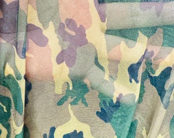Camouflage Army design print on great quality of  power mesh nylon spandex  4-way stretch 58/60” Sold by the YD. High quality fabrics