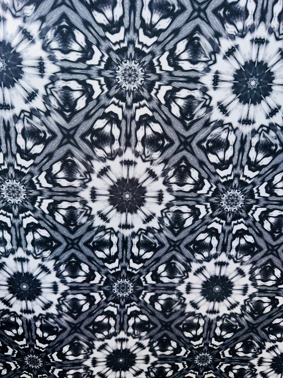 New 3D psychedelic Abstract design white/black print on great quality of nylon spandex 4-way stretch 58/60”