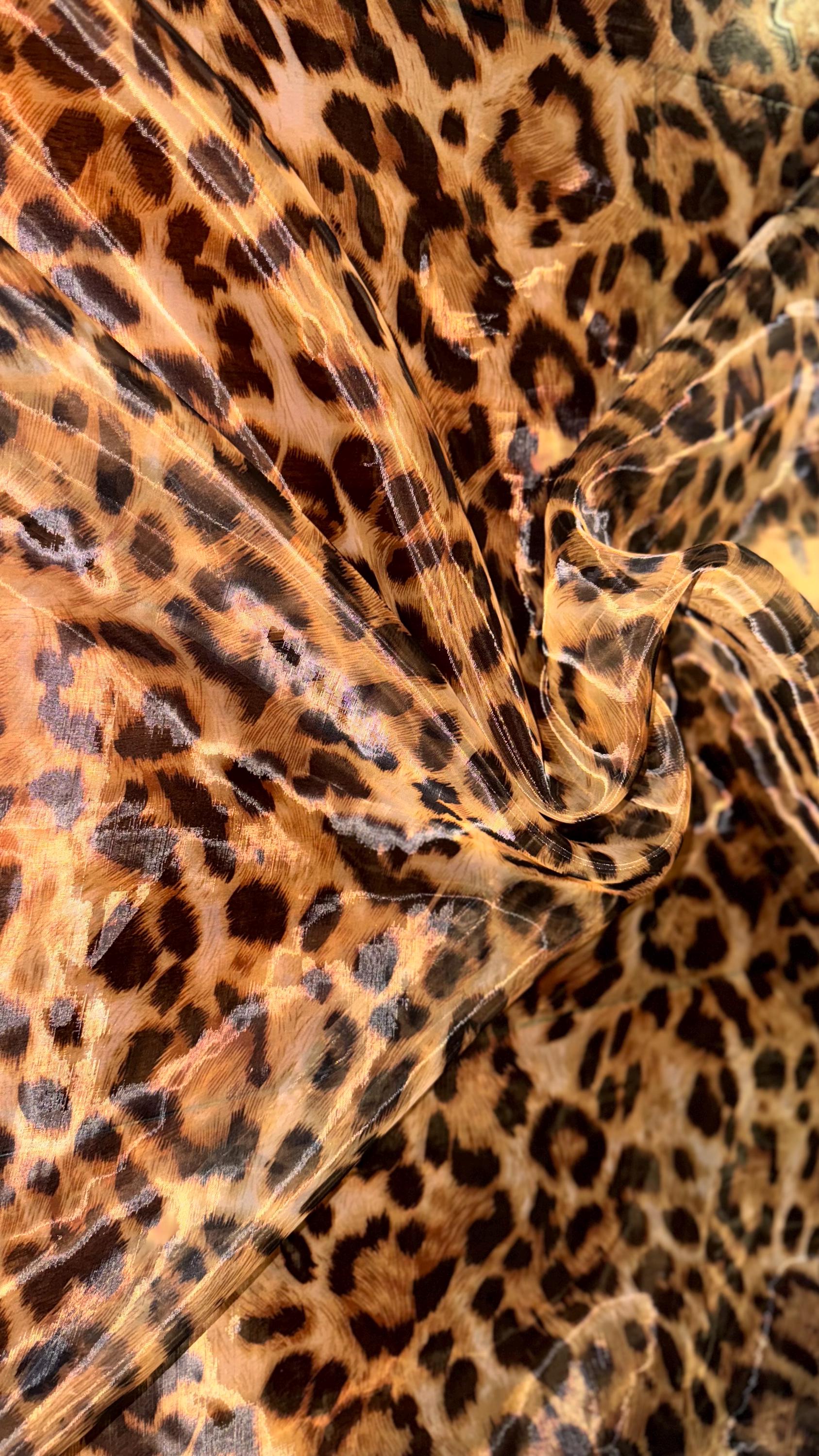 Exotic Leopard Design Print on Great Quality of Mirror Silky