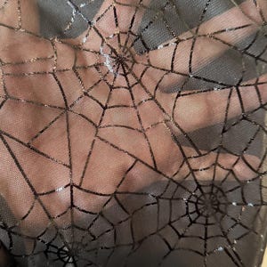 Spiderweb design metallic mesh 4-way stretch 58/60” Sold by the YD. High quality fabrics by EthanLASpandex