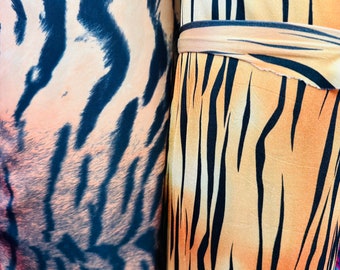 Tiger design exotic animal print on great quality of nylon spandex 4-way stretch 58/60”