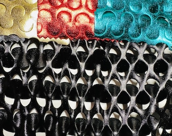 Lacercut all over foil Luxury poly spandex 4-way stretch 58/60” Sold by the YD. Ships worldwide from Los Angeles California USA