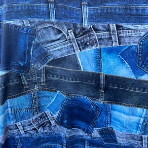 New Luxury Denim jeans design print on nylon  spandex 4-way stretch 58/60” Sold by the YD. High quality fabrics by EthanLASpandex