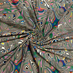 New Lava abstract design print on great quality of nylon spandex 4-way stretch 58/60” Sold by the YD. Ships worldwide from Los Ángeles