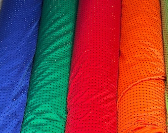 Luxe strass-ontwerp op de beste kwaliteit nylon spandex, basis in 4 richtingen rekbaar: 58/60 inch (verkocht per jaar). Hoogwaardige stoffen van EthanLASpandex