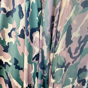 Camouflage Army design print on great quality of nylon spandex & power mesh print 4-way stretch 58/60” Sold by the YD.