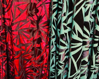 New Luxury Geometric design burnout stretch velvet 4-way stretch 58/60” Sold by the YD. High quality fabrics