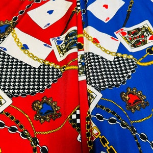 Carte da gioco dal design moderno e di lusso, stampa su nylon spandex di alta qualità elasticizzato in 4 direzioni 58/60 pollici Venduto da YD. Tessuti di alta qualità