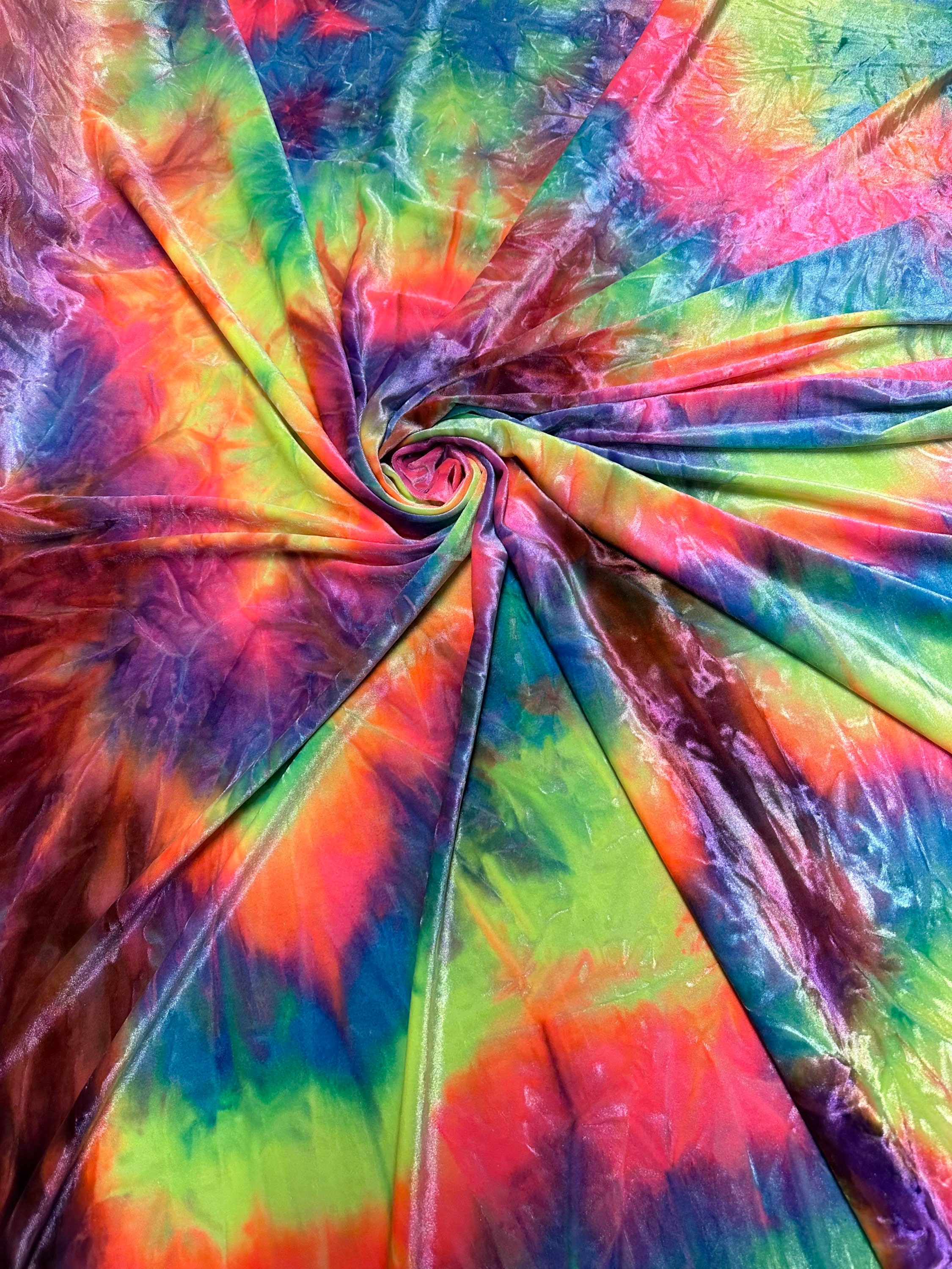Deluxe Tie Dye Nylon Spandex Vivid Multi Pastel 420G Best Quality
