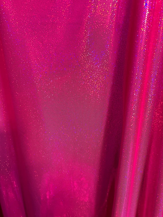 Luxury Hologram Dots All Over Foil Hot Pink/fuchsia Metallic