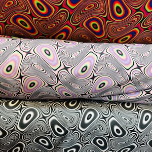 New Lava abstract design print on great quality nylon spandex 4-way stretch 58/60” Sold by the YD. Ships worldwide from Los Angeles Cali