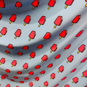 Ice cream design blue/pink print on best quality of nylon spandex 4-way stretch 58/60” Sold by the YD. Ships worldwide from L.A
