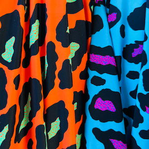 Leopard design exotic animal print on best quality of nylon spandex 4-way stretch 58/60” Sold by the YD. Ships worldwide