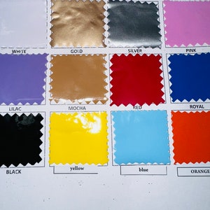 Latex Luxury quality super shiny stretch vinyl 4-way stretch 58/60” Sold by the YD. Ships worldwide from Los Angeles California USA