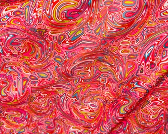 New abstract lava design multicolor print on great quality of nylon spandex  4-way stretch 58/60” Sold by the YD