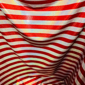 Luxe Freedom rayé design hologramme métallisé nylon spandex extensible dans les 4 sens 58/60&quot; Vendu par YD.