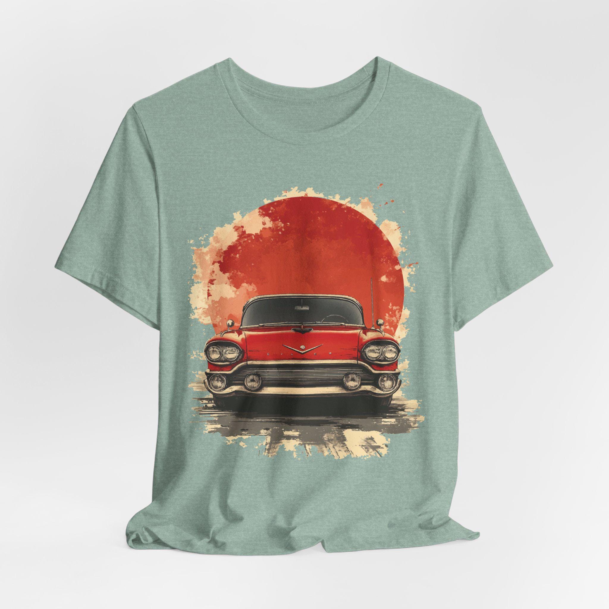1958 Chevy Brookwood Station Wagon Classic Car T-Shirt - Unisex Short Sleeve Tee, Vintage Antique Car Design