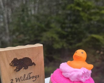 Ducky Easter Bath Bombs | Donut Shaped Fizzies, Whipped Soap Topping