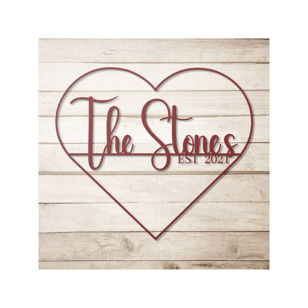 Personalized Metal Wall Art Name Sign Metal Last Name Home Decor Gift