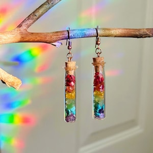 Pride Flag Crystal Earrings
