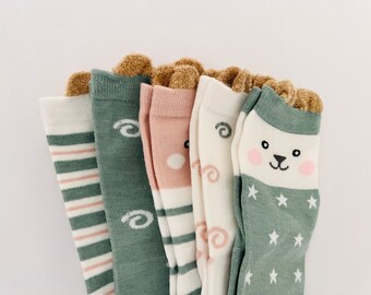 Socks 5 Pairs High Ankle Women's Socks Cotton Gift Socks Comfortable, Soft, Stylish and Breathable Women's Gift Set Animal Theme